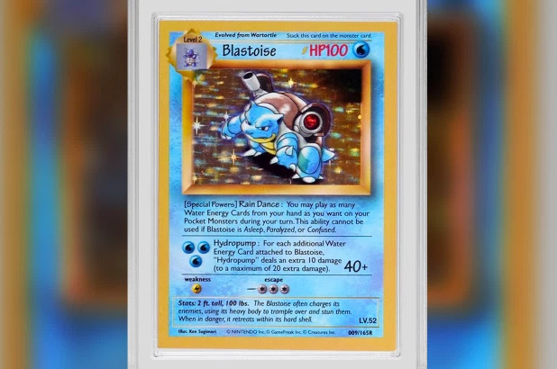 Pokémon Blastoise Card Sells for Record Price